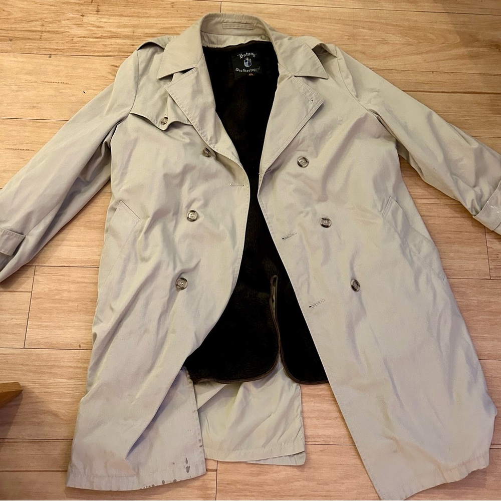 Botany Weathertopper Men’s Tan Trench Coat Size 44 Regular